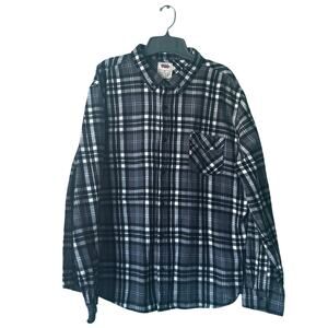 Levi's Shirt Mens XXL Black Plaid Western Cowboy Rodeo Ranch